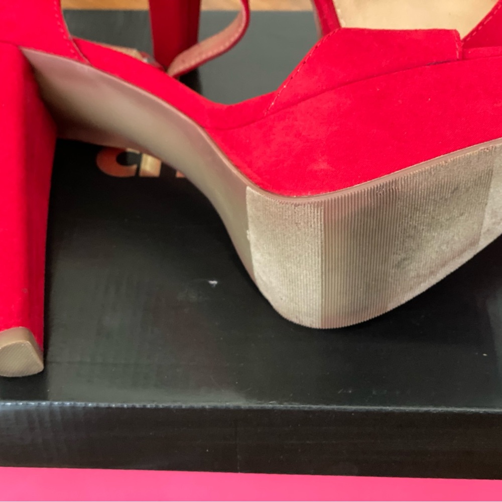 Charlotte Russe red platform 6” heel worn 1 time box available